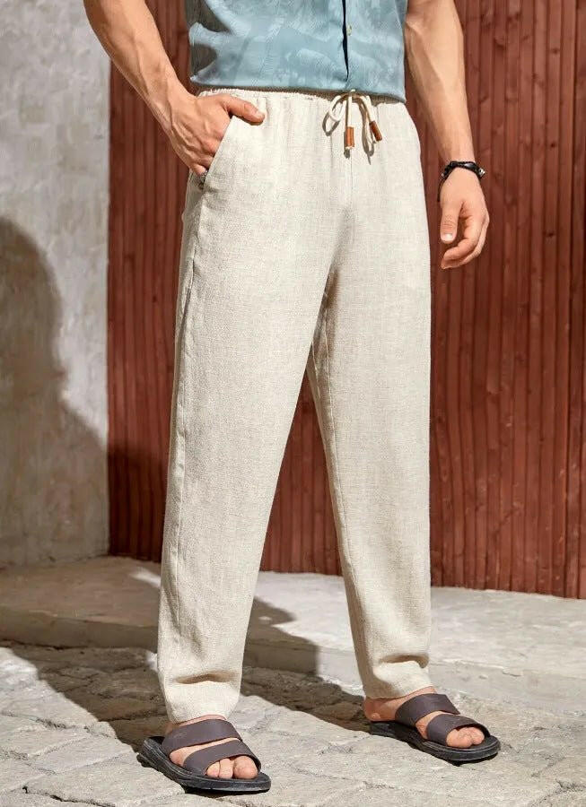 Men's Casual Cotton Drawstring Trousers.
