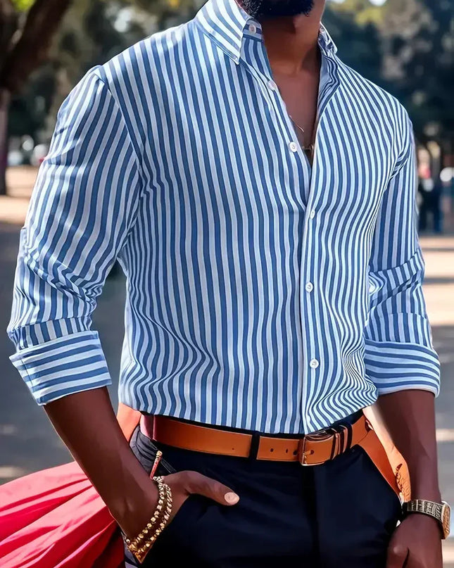 Striped Long Sleeve Shirt.