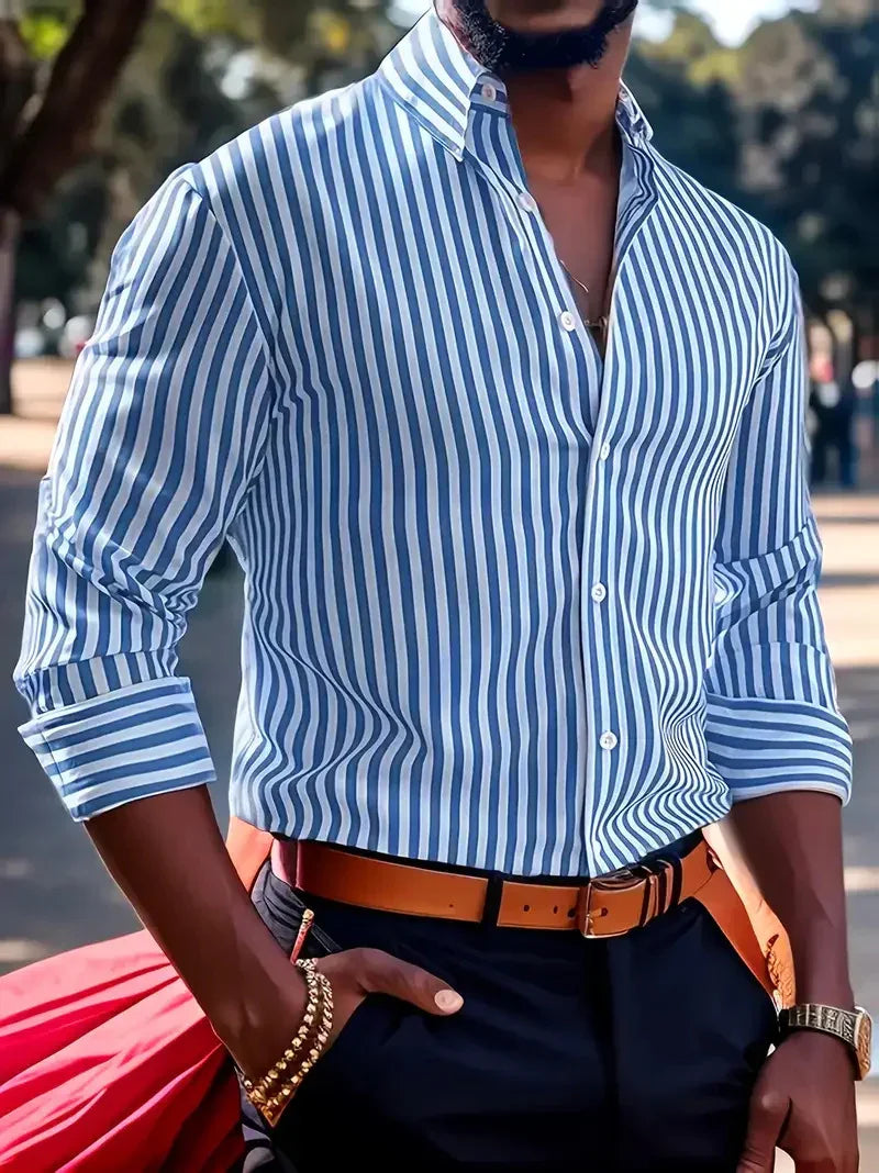 Striped Long Sleeve Shirt.