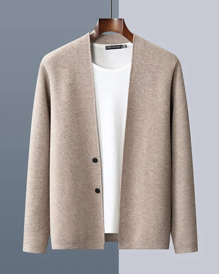 Casual Wool Sweater Double Button Cardigan
