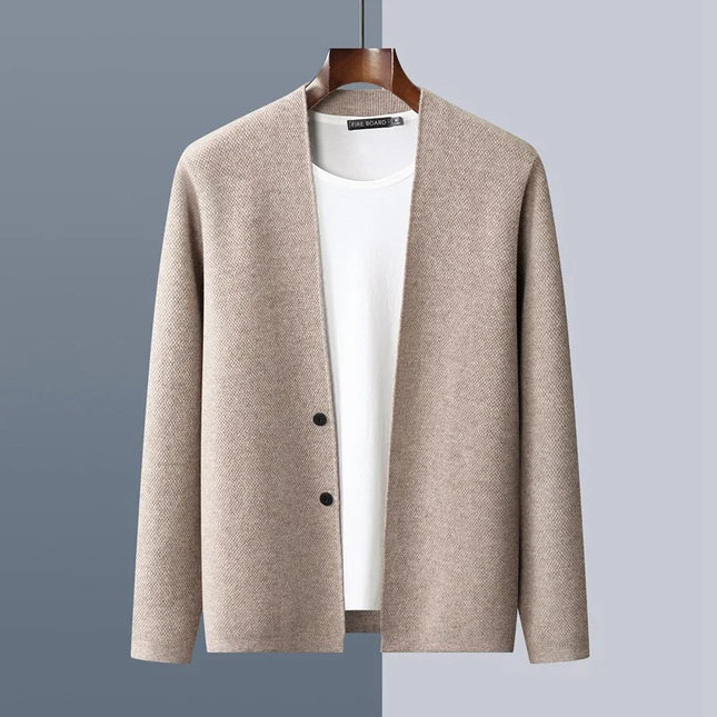 Casual Wool Sweater Double Button Cardigan