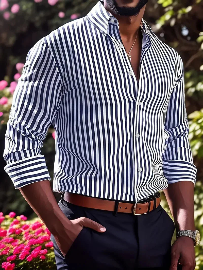 Striped Long Sleeve Shirt.