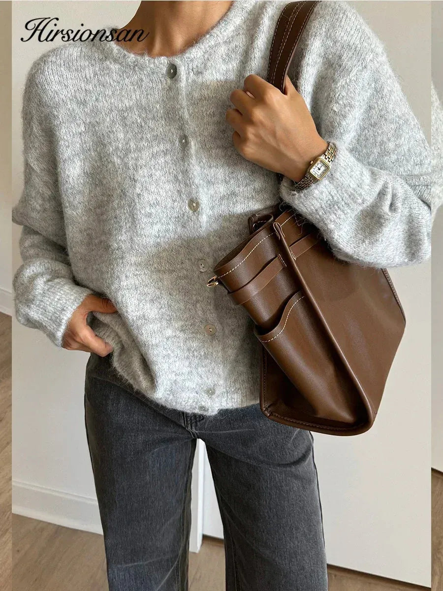 Elegant Long Sleeve Casual Cardigan Soft Cashmere Knitted - Everclothed™