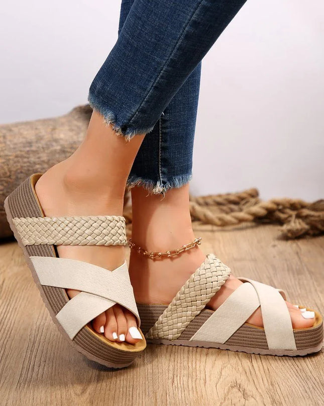 Stylish Woven Beach Sandals.