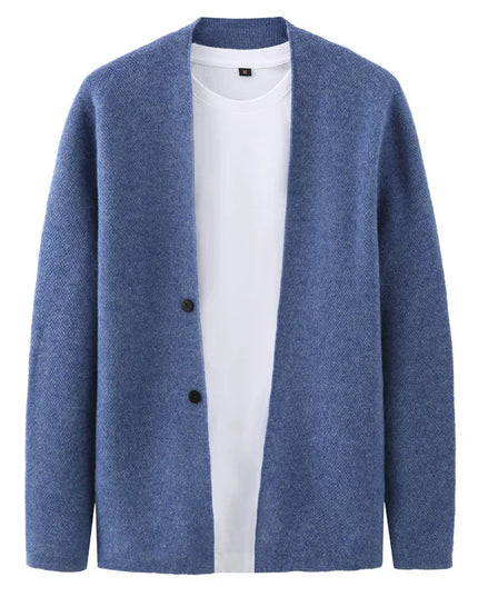 Casual Wool Sweater Double Button Cardigan