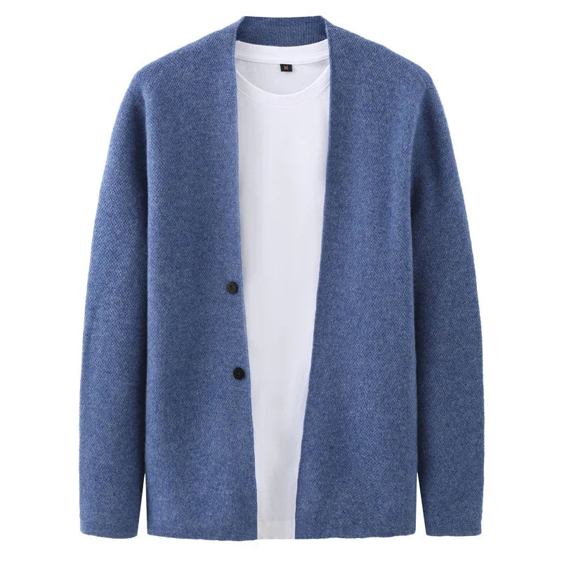 Casual Wool Sweater Double Button Cardigan