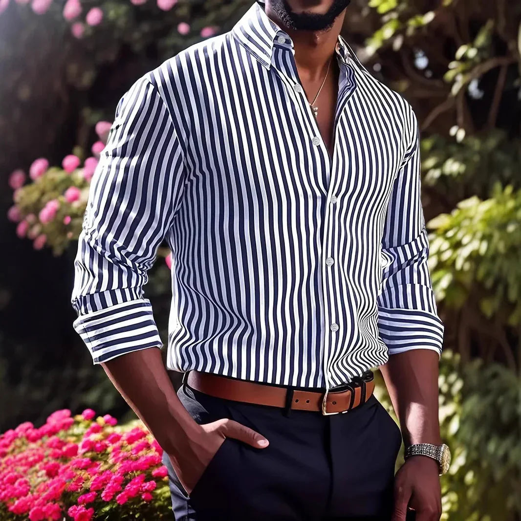 Striped Long Sleeve Shirt.