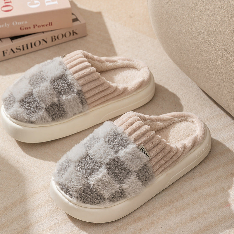 Comfy Women’s Plaid Slippers