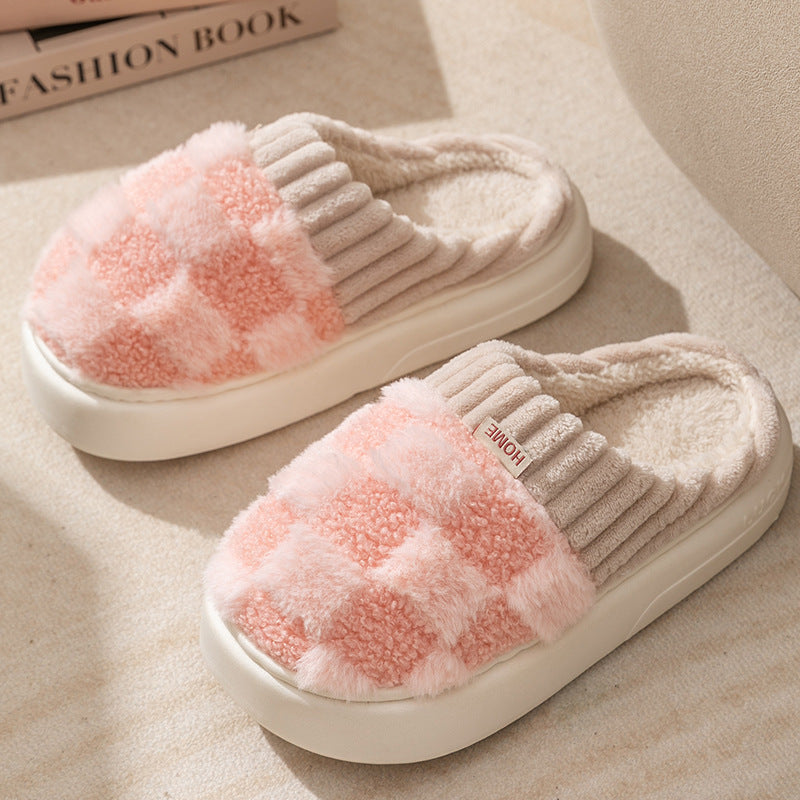 Comfy Women’s Plaid Slippers