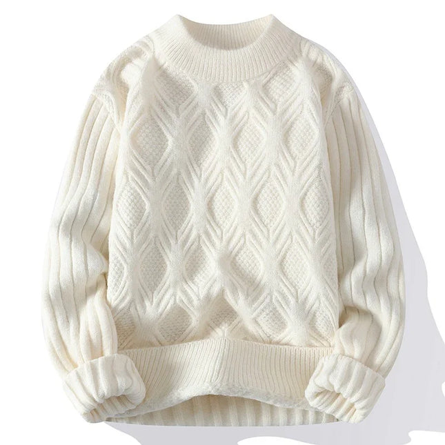 Stylish Twisted Knit Pullover Sweater