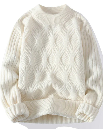 Stylish Twisted Knit Pullover Sweater