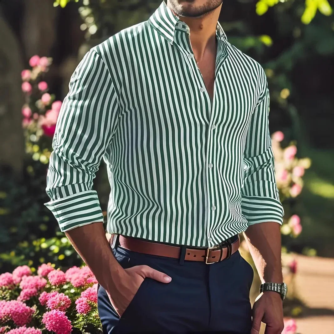 Striped Long Sleeve Shirt.