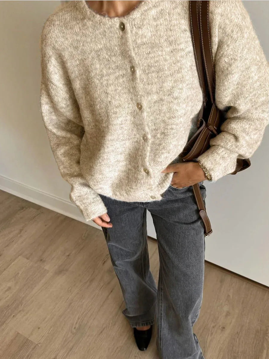 Elegant Long Sleeve Casual Cardigan Soft Cashmere Knitted - Everclothed™