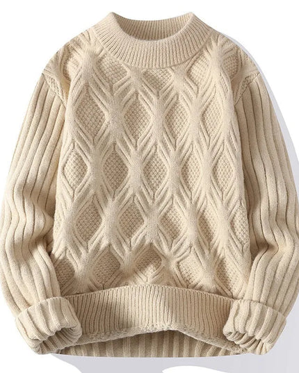 Stylish Twisted Knit Pullover Sweater