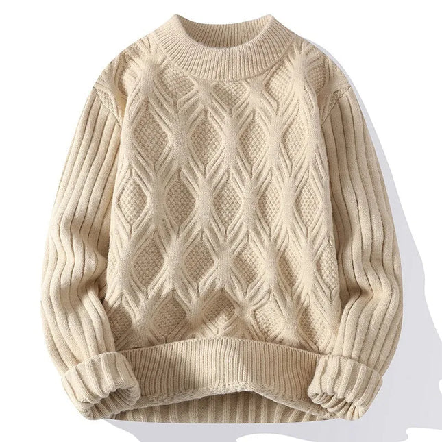 Stylish Twisted Knit Pullover Sweater