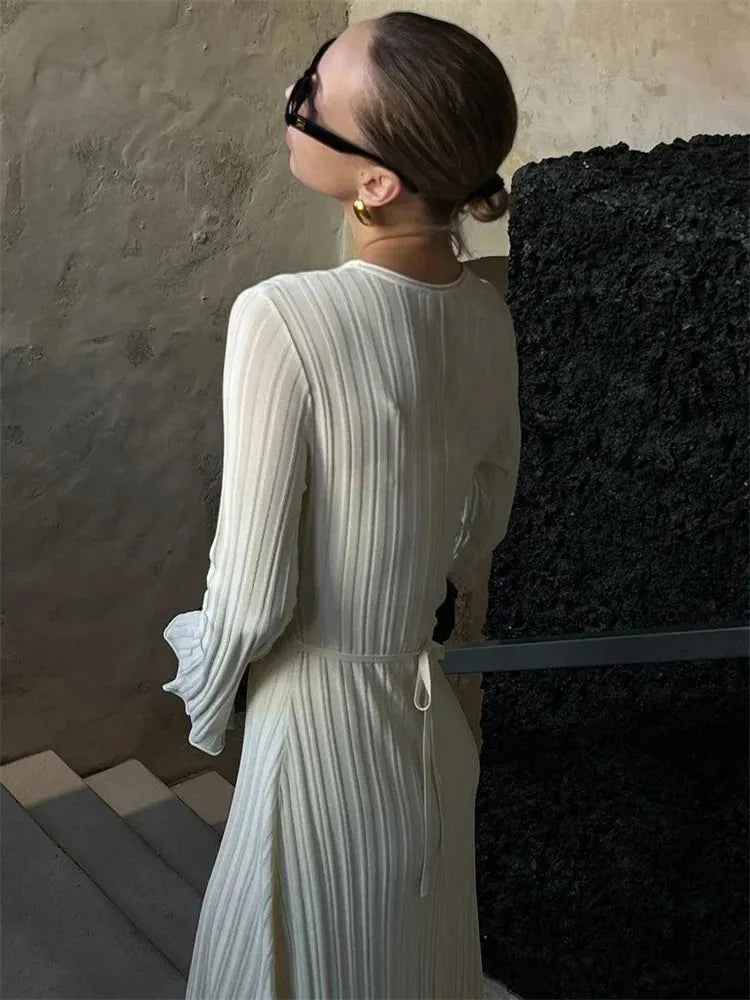 Long Sleeve Party Dress Female Knit Bandage - Everclothed™