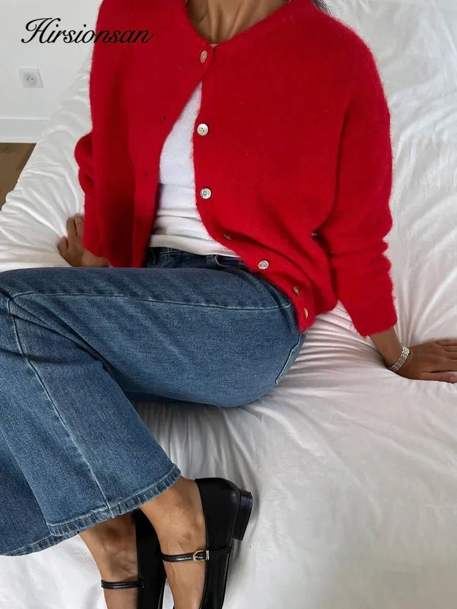 Elegant Long Sleeve Casual Cardigan Soft Cashmere Knitted - Everclothed™