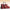 Red snakeskin pattern handbag set with matching wallet and pouch on a beige background