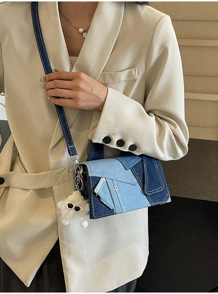 Casual Western Denim Handbag.