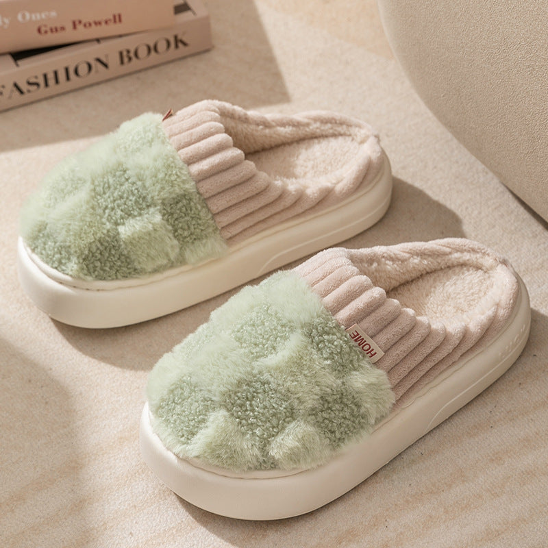 Comfy Women’s Plaid Slippers