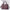 Purple handbag with gold accents on a white background