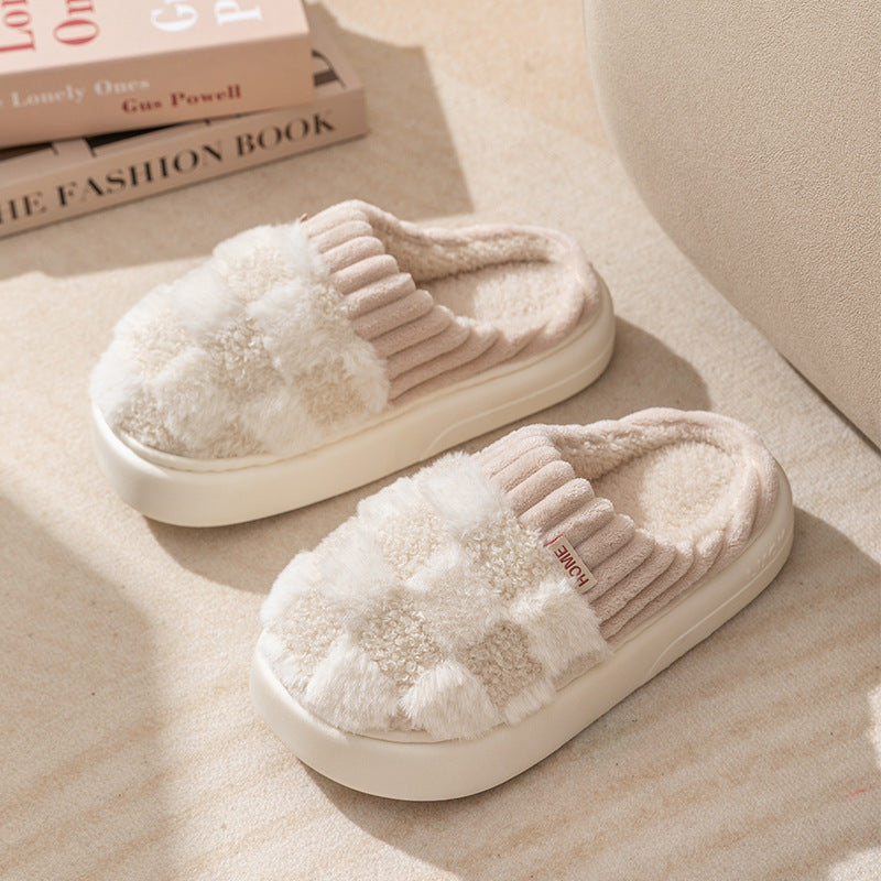 Comfy Women’s Plaid Slippers
