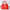 Red handbag with a strap on a light gray background