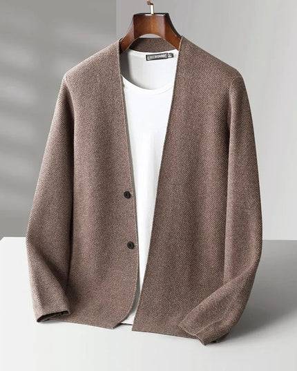 Casual Wool Sweater Double Button Cardigan