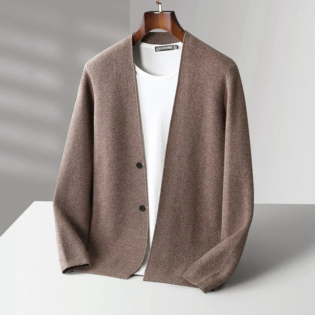 Casual Wool Sweater Double Button Cardigan