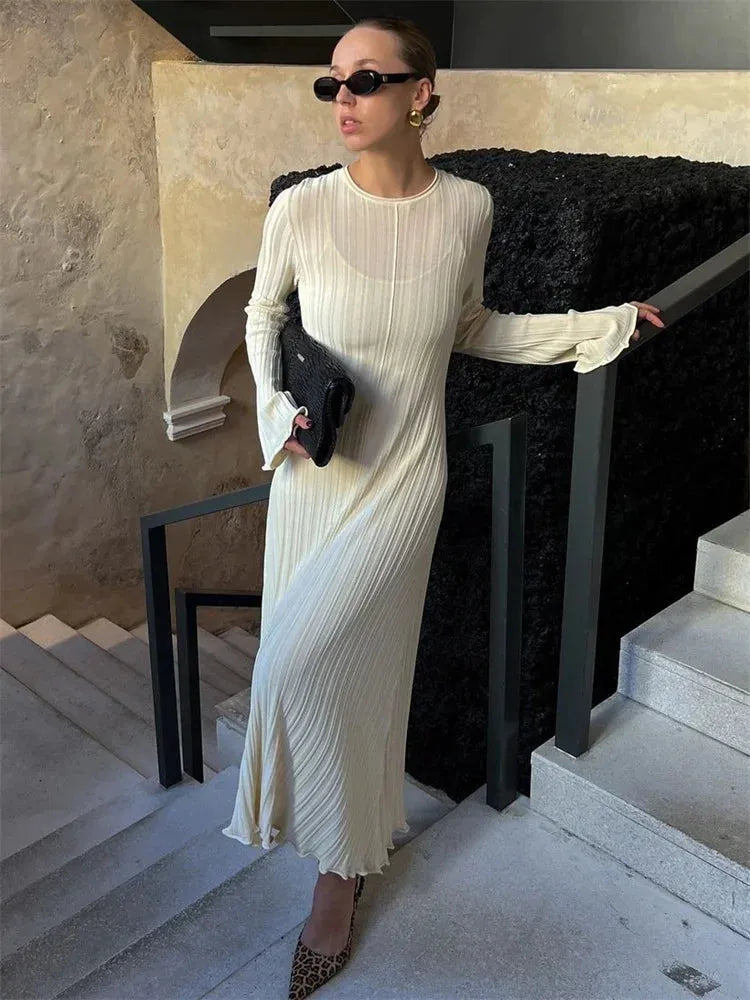 Long Sleeve Party Dress Female Knit Bandage - Everclothed™