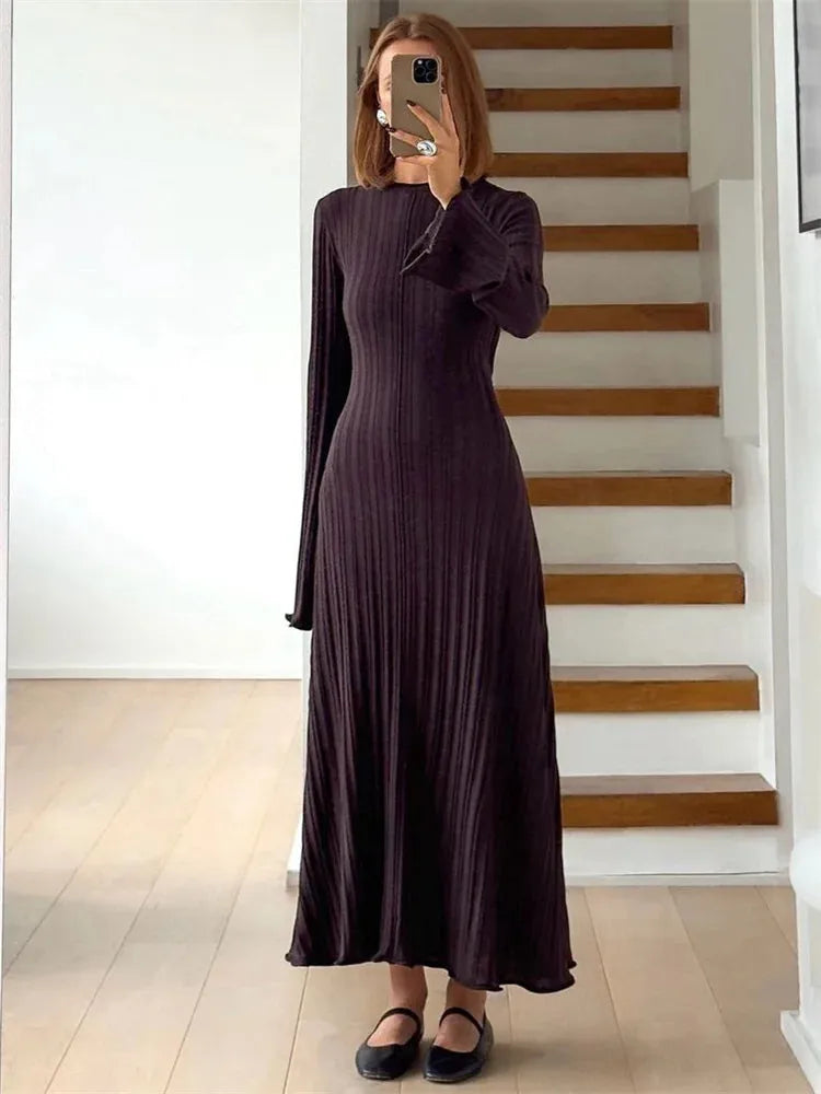Long Sleeve Party Dress Female Knit Bandage - Everclothed™