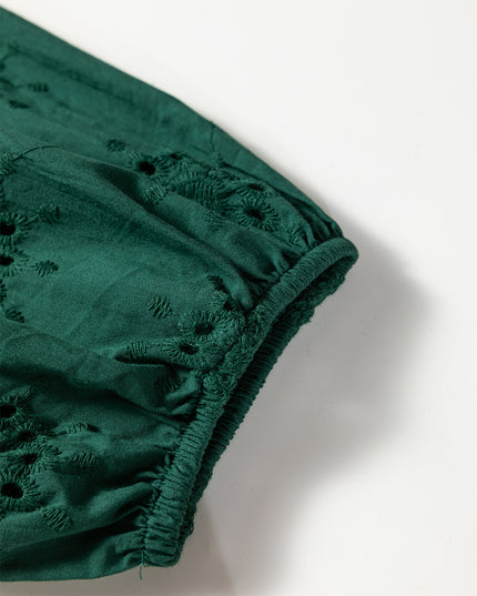 Pine Broderie Mini Dress
