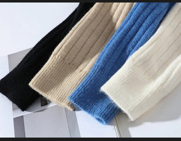 Stylish Twisted Knit Pullover Sweater