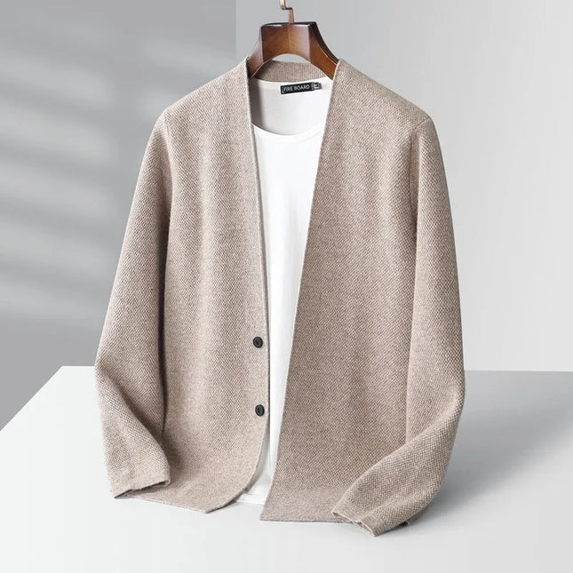 Casual Wool Sweater Double Button Cardigan