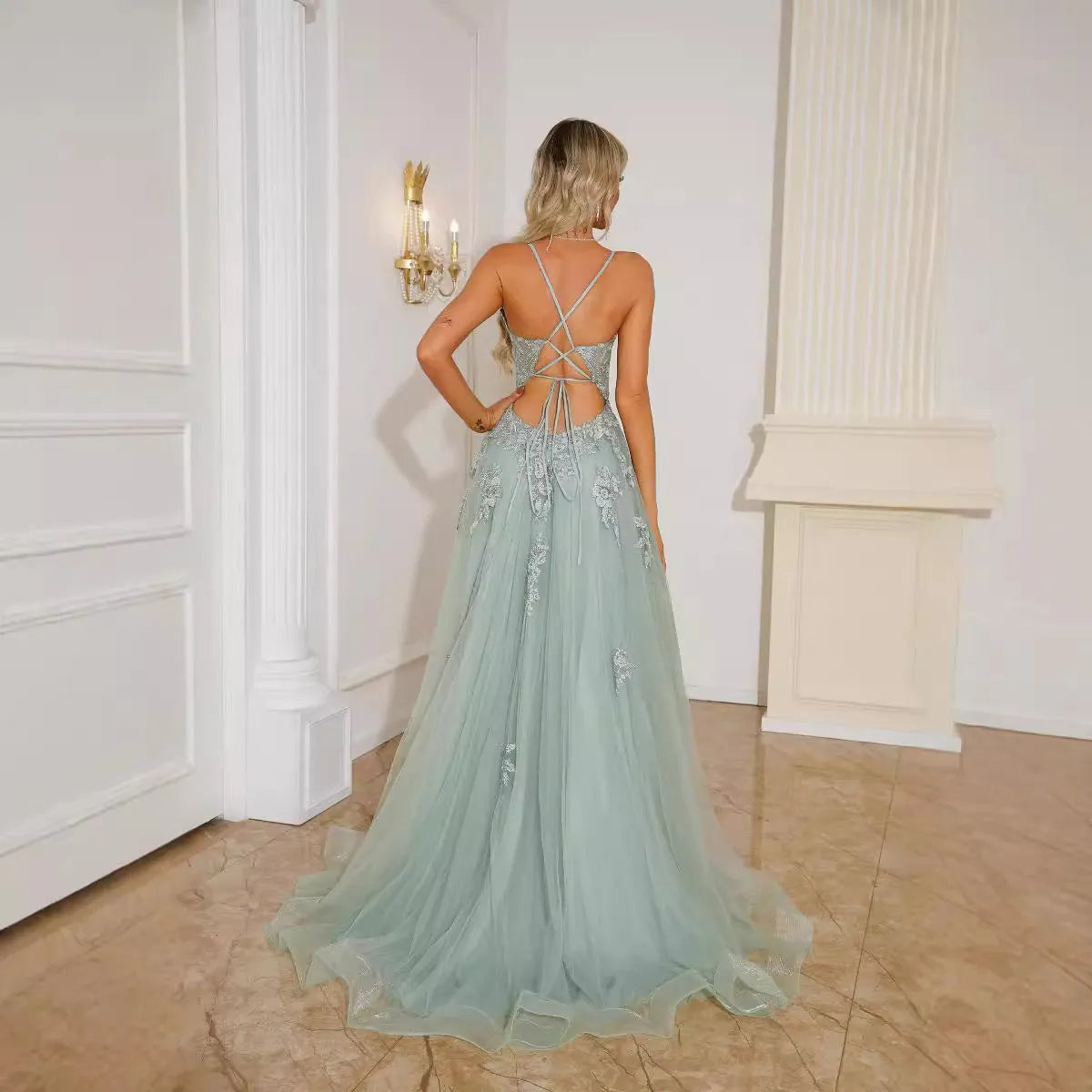 Glamorous Long Dance Dress for Evenings