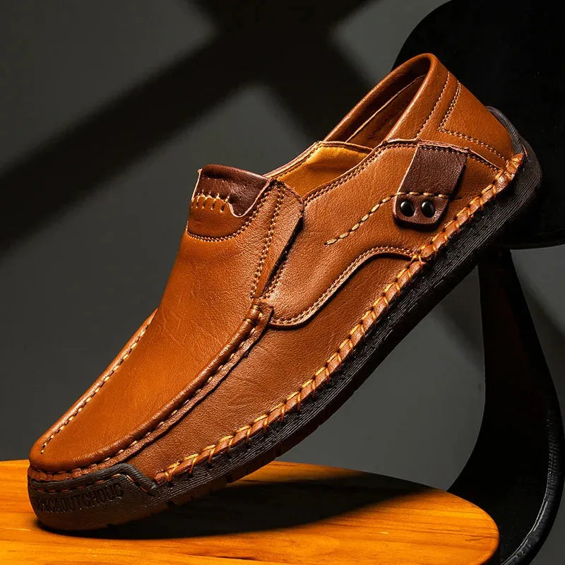 Premium Leather Slip-On Loafers for Effortless Style - Everclothed™