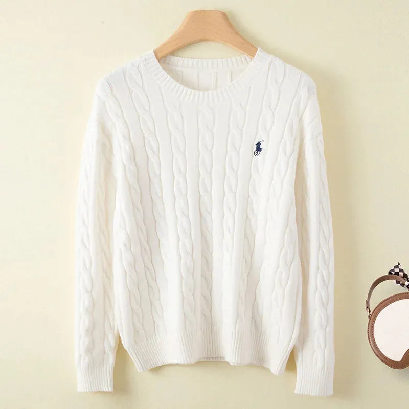 Fashion cashmere embroidered pullover sweater for women's - Everclothed™