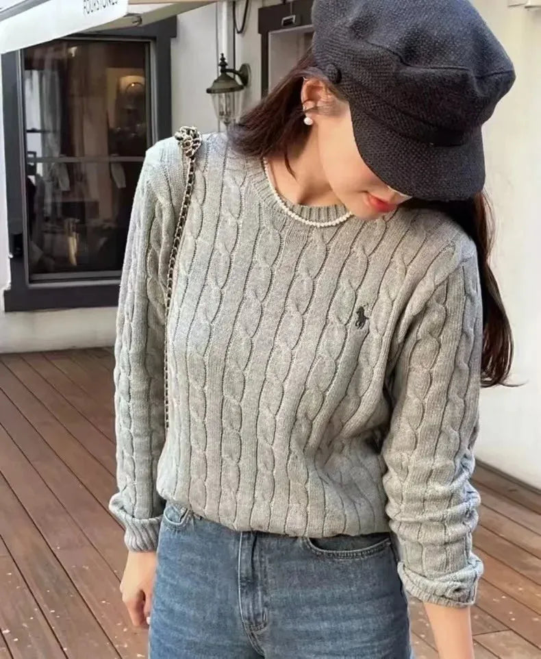 Fashion cashmere embroidered pullover sweater for women's - Everclothed™