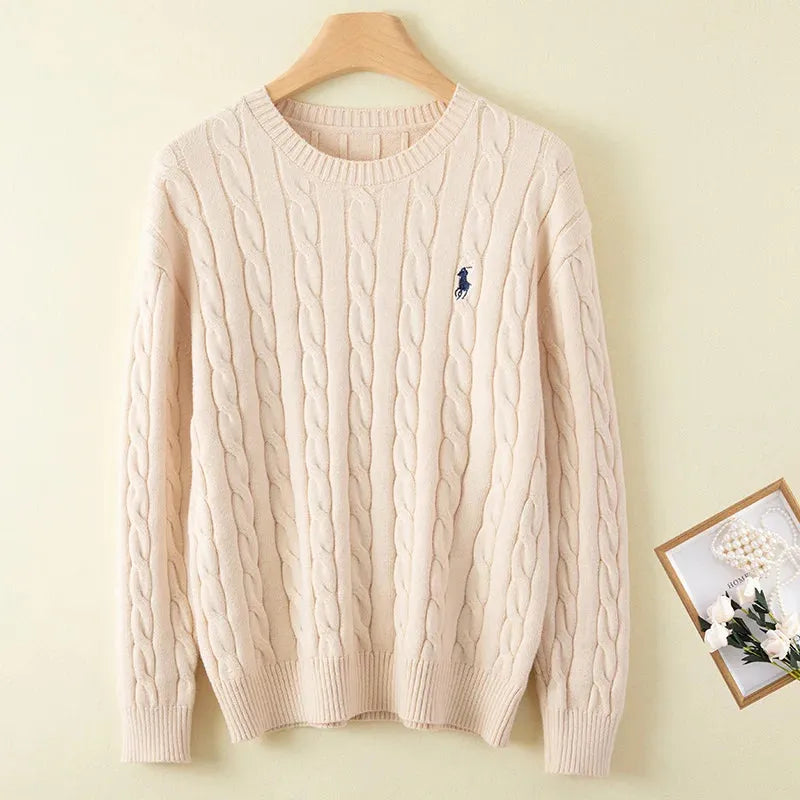 Fashion cashmere embroidered pullover sweater for women's - Everclothed™