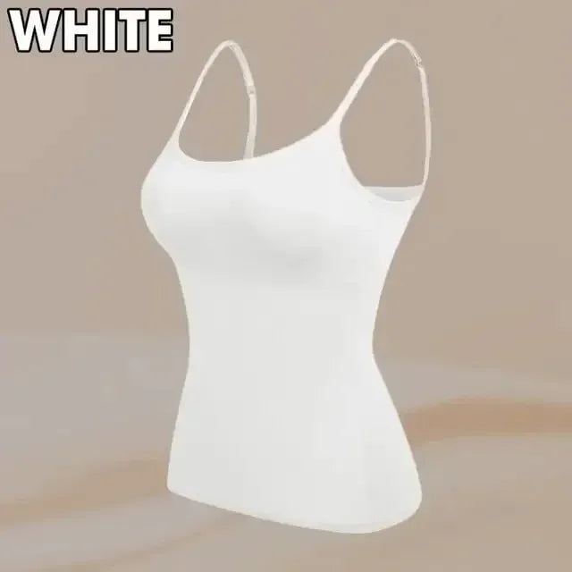 Women's Spaghetti Strap Camisole Top with Built in Padded Bra - Everclothed™