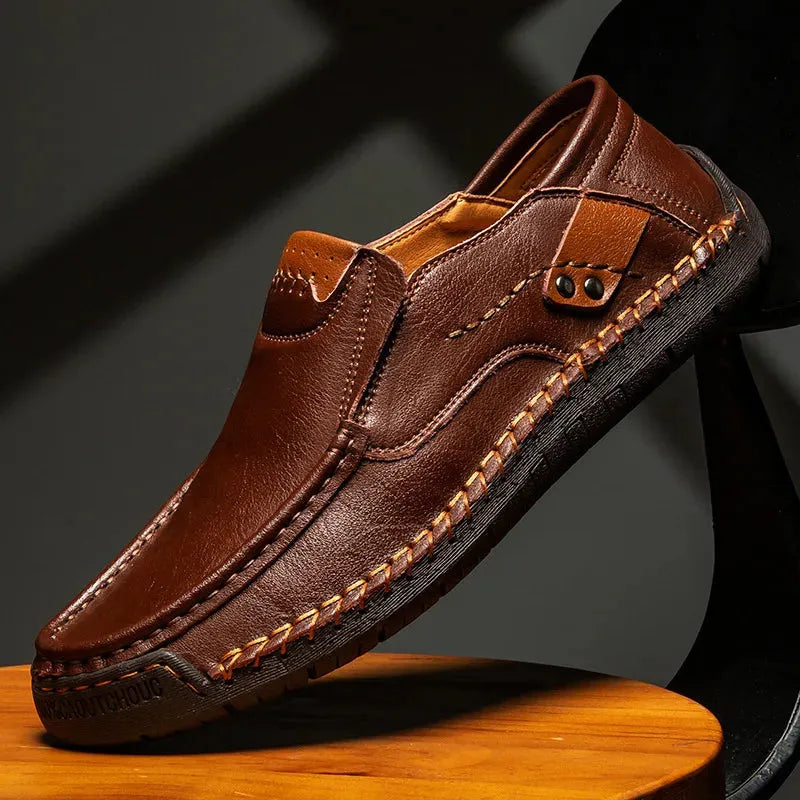 Premium Leather Slip-On Loafers for Effortless Style - Everclothed™