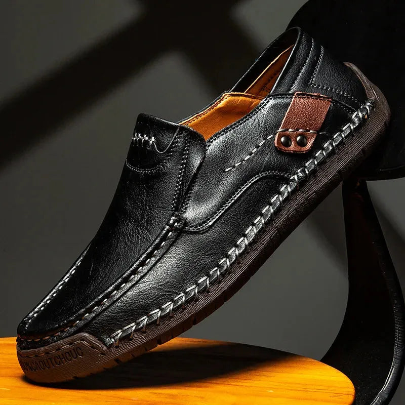 Premium Leather Slip-On Loafers for Effortless Style - Everclothed™