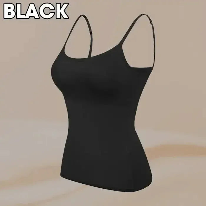 Women's Spaghetti Strap Camisole Top with Built in Padded Bra - Everclothed™