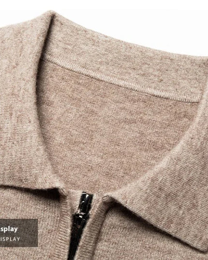 Casual Zipper Knit Cardigan