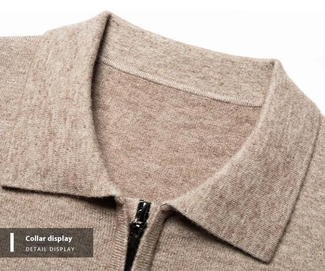 Casual Zipper Knit Cardigan