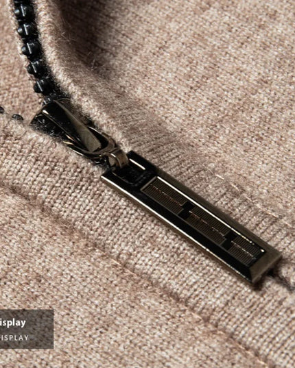 Casual Zipper Knit Cardigan