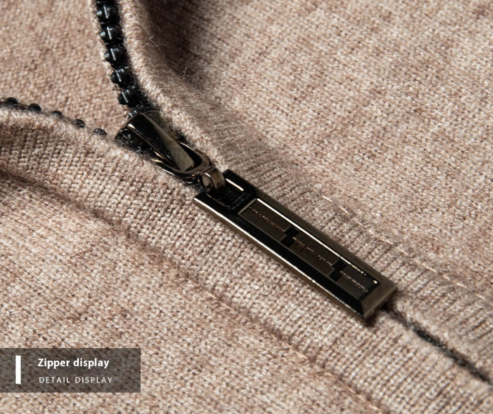 Casual Zipper Knit Cardigan