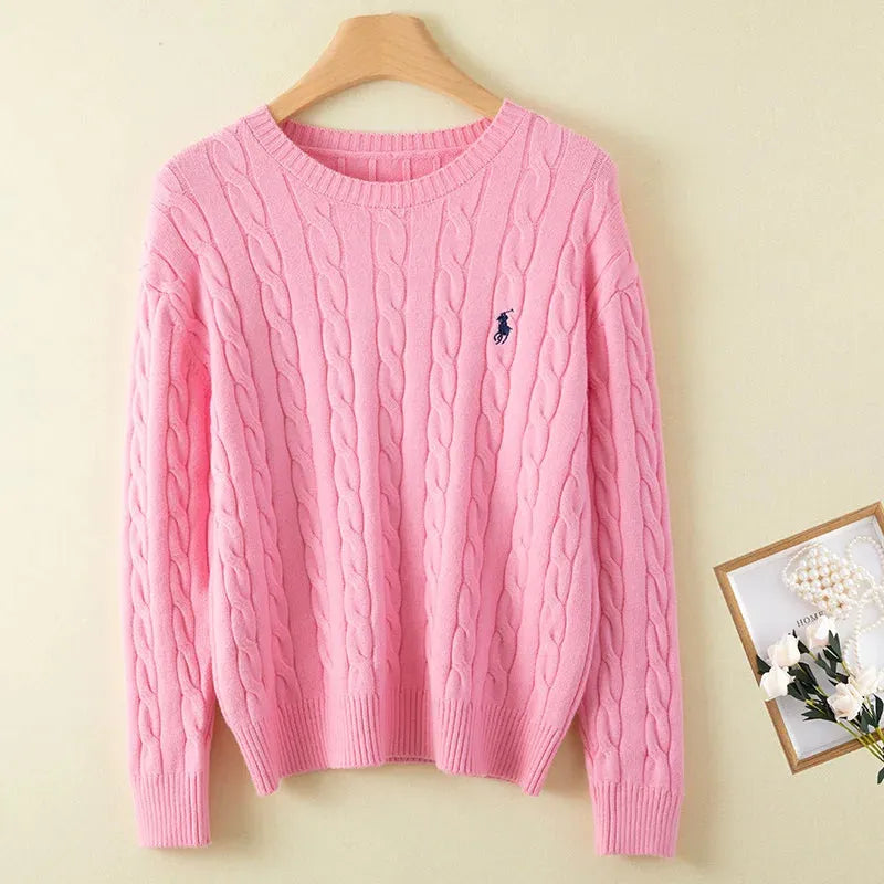 Fashion cashmere embroidered pullover sweater for women's - Everclothed™