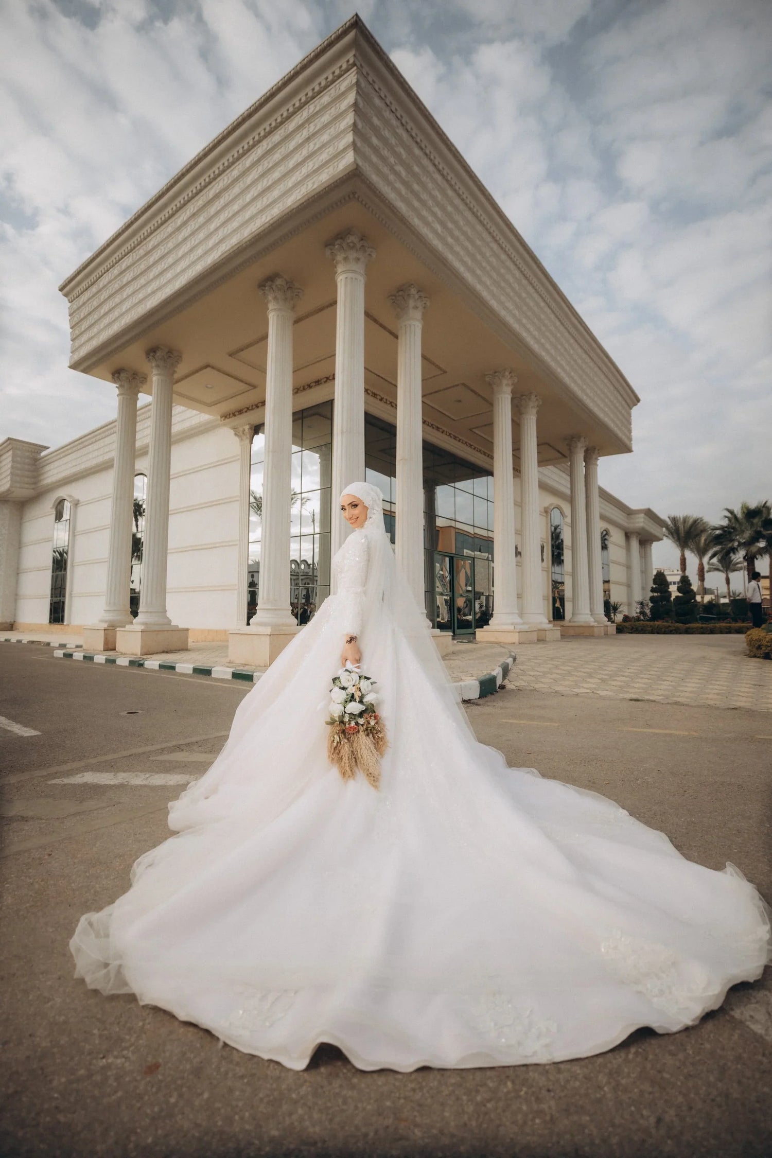 Handmade Tulle Wedding Dress with Veil & Petticoat – Worn Once.