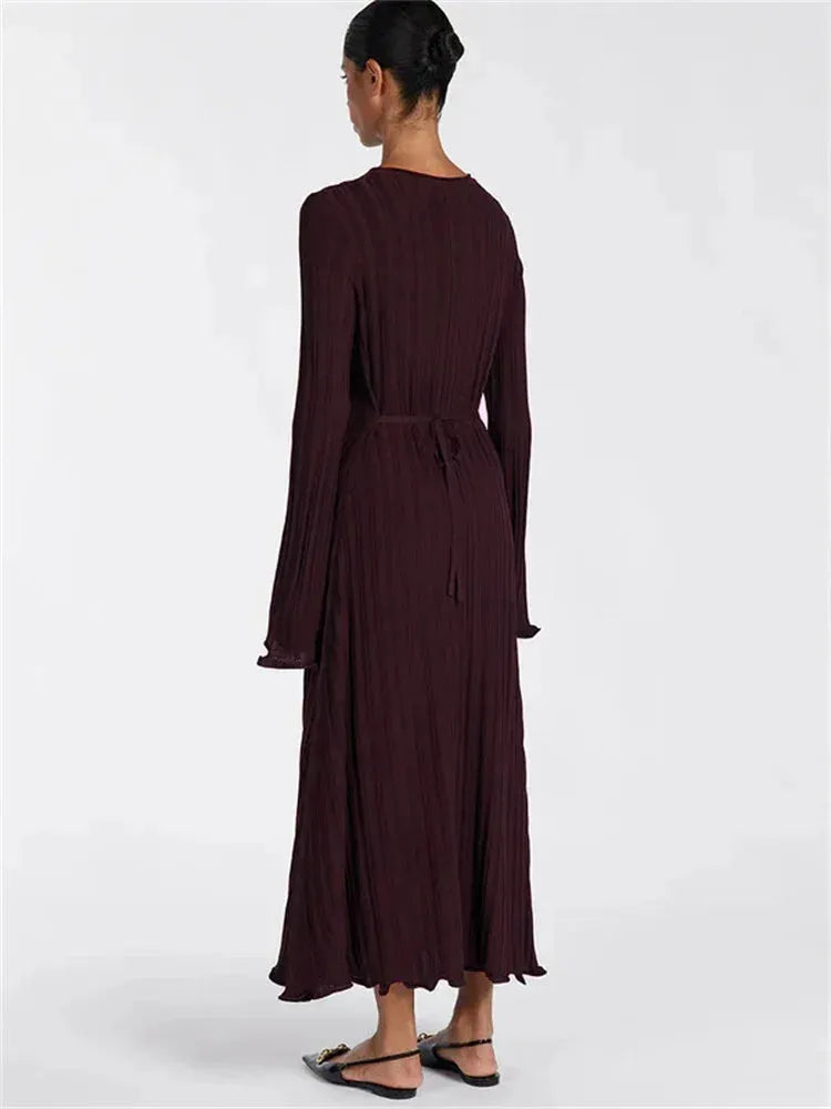Long Sleeve Party Dress Female Knit Bandage - Everclothed™